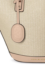Load image into Gallery viewer, Salerno Clamshell Bag - Sand Raffia & Beige