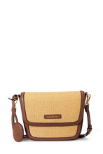 Load image into Gallery viewer, Amelia Saddle Bag - Sunkissed Raffia & Dark Brown