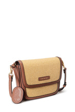 Load image into Gallery viewer, Amelia Saddle Bag - Sunkissed Raffia & Dark Brown