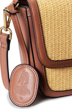 Load image into Gallery viewer, Amelia Saddle Bag - Sunkissed Raffia & Dark Brown