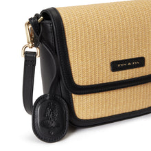 Load image into Gallery viewer, Amelia Saddle Bag - Sunkissed Raffia & Black