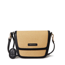 Load image into Gallery viewer, Amelia Saddle Bag - Sunkissed Raffia & Black