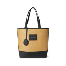Load image into Gallery viewer, Alassio Shoulder Bag - Sunkissed Raffia & Black