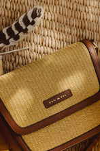 Load image into Gallery viewer, Amelia Saddle Bag - Sunkissed Raffia & Dark Brown