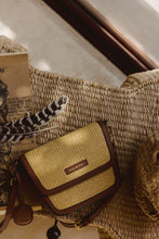 Load image into Gallery viewer, Amelia Saddle Bag - Sunkissed Raffia & Dark Brown
