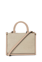 Load image into Gallery viewer, Flores Crossbody Bag - Sand Raffia &amp; Beige
