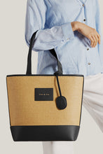 Load image into Gallery viewer, Alassio Shoulder Bag - Sunkissed Raffia &amp; Black
