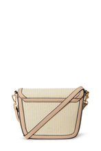 Load image into Gallery viewer, Amelia Saddle Bag - Sand Raffia &amp; Beige
