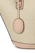 Load image into Gallery viewer, Salerno Clamshell Bag - Sand Raffia &amp; Beige
