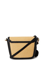 Load image into Gallery viewer, Amelia Saddle Bag - Sunkissed Raffia &amp; Black
