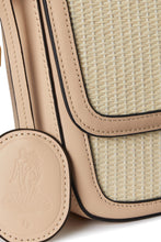 Load image into Gallery viewer, Amelia Saddle Bag - Sand Raffia &amp; Beige
