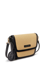 Load image into Gallery viewer, Amelia Saddle Bag - Sunkissed Raffia &amp; Black
