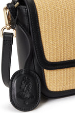 Load image into Gallery viewer, Amelia Saddle Bag - Sunkissed Raffia &amp; Black
