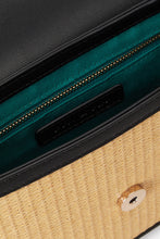Load image into Gallery viewer, Amelia Saddle Bag - Sunkissed Raffia &amp; Black
