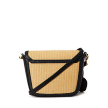 Load image into Gallery viewer, Amelia Saddle Bag - Sunkissed Raffia &amp; Black
