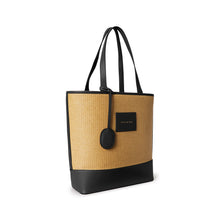 Load image into Gallery viewer, Alassio Shoulder Bag - Sunkissed Raffia &amp; Black
