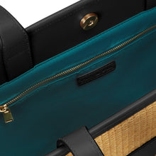 Load image into Gallery viewer, Alassio Shoulder Bag - Sunkissed Raffia &amp; Black

